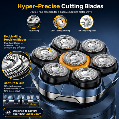 Free Shipping🔥 7D Electric Head Shaver for Men | Wet & Dry Rotary Razor