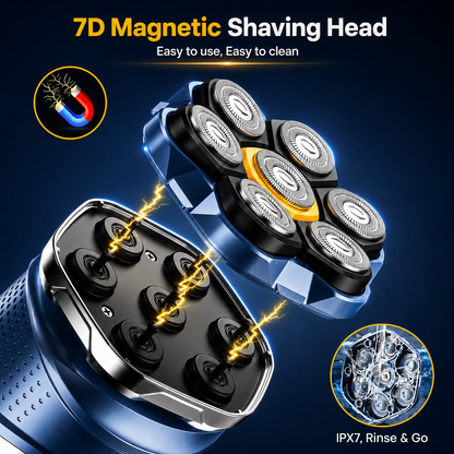 Free Shipping🔥 7D Electric Head Shaver for Men | Wet & Dry Rotary Razor