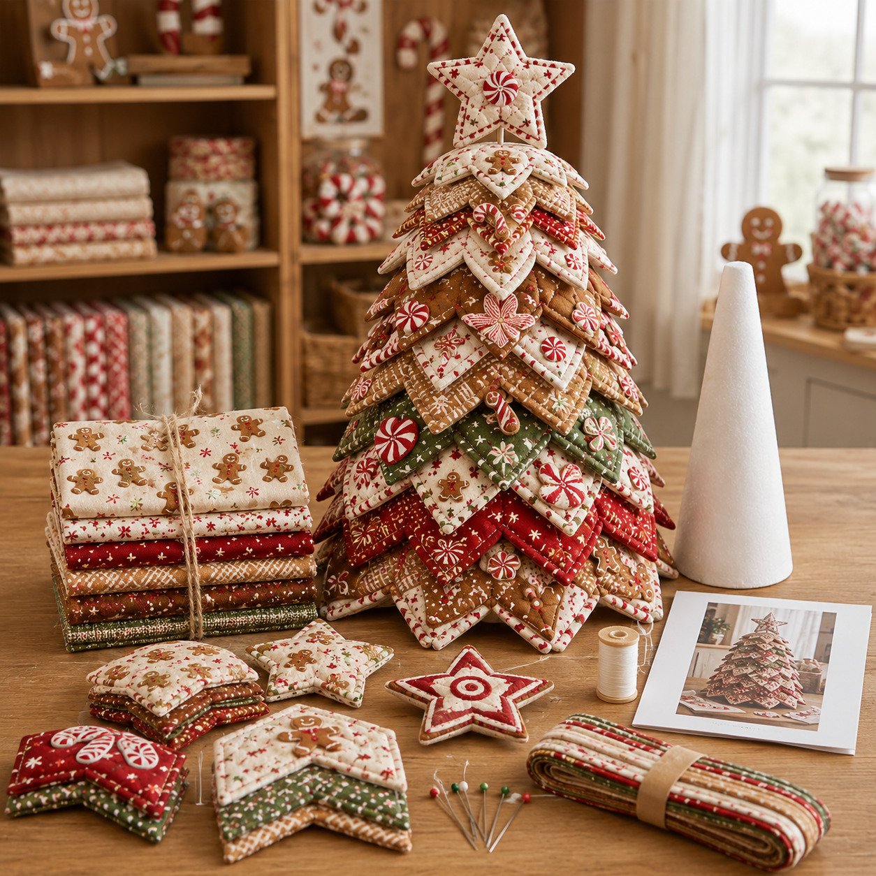 DIY Quilted Fabric Christmas Tree Kit