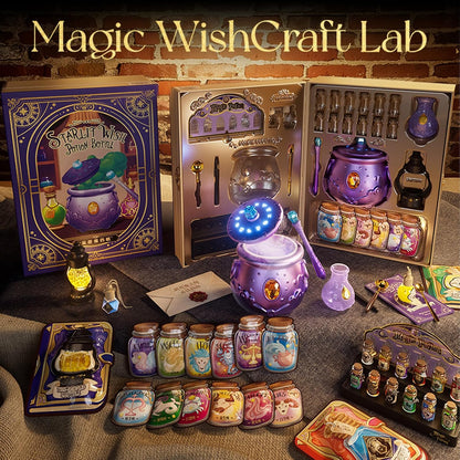 Magic Potion Making Kit for Kids – Light-Up Mist Cauldron & 16 Potion Bottles