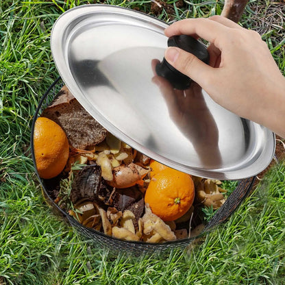 🔥Last Day Sale 50% OFF🔥 Inground Worm Composter With Lid - Durable Metal Outdoor Organic Waste Recycling Bin System For Raised Garden Beds
