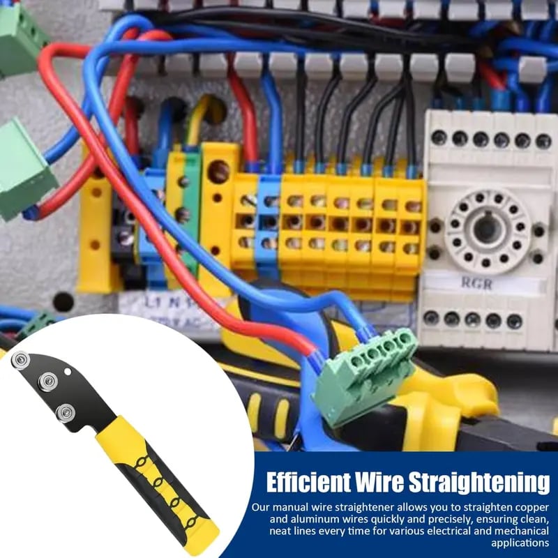 ⚡ 3-Roller Stainless Steel Wire Straightener Hand Tool for Electricians