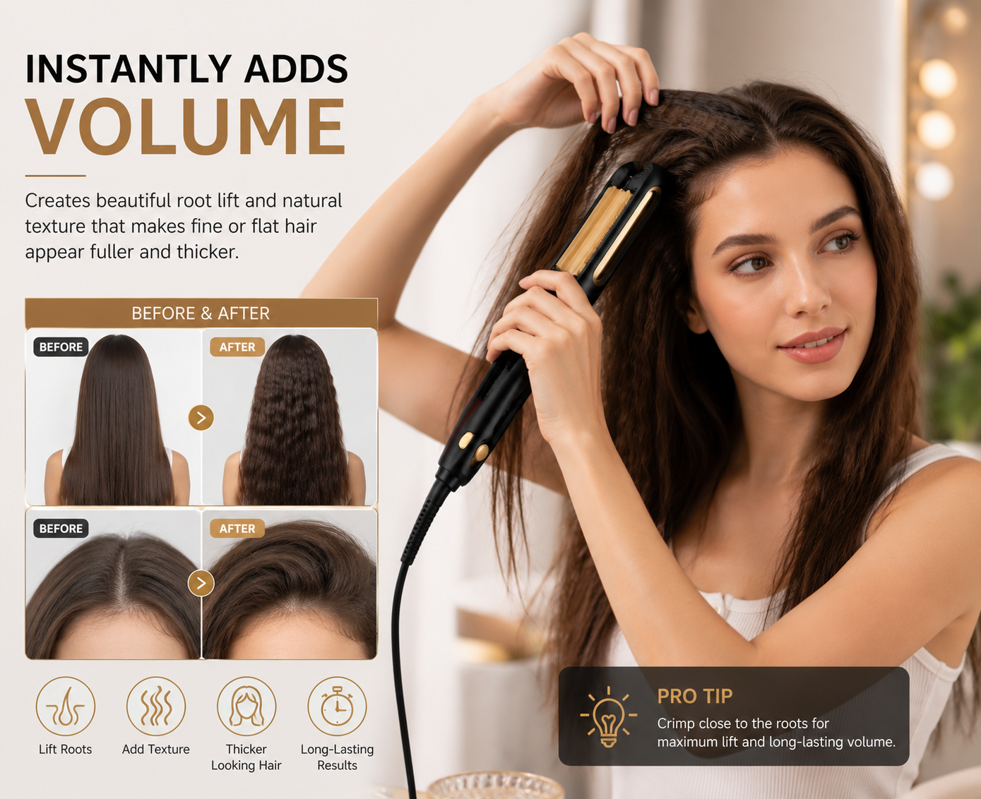 Corn Ironing Plywood Fluffy Convenient Lazy Styling Curling Iron