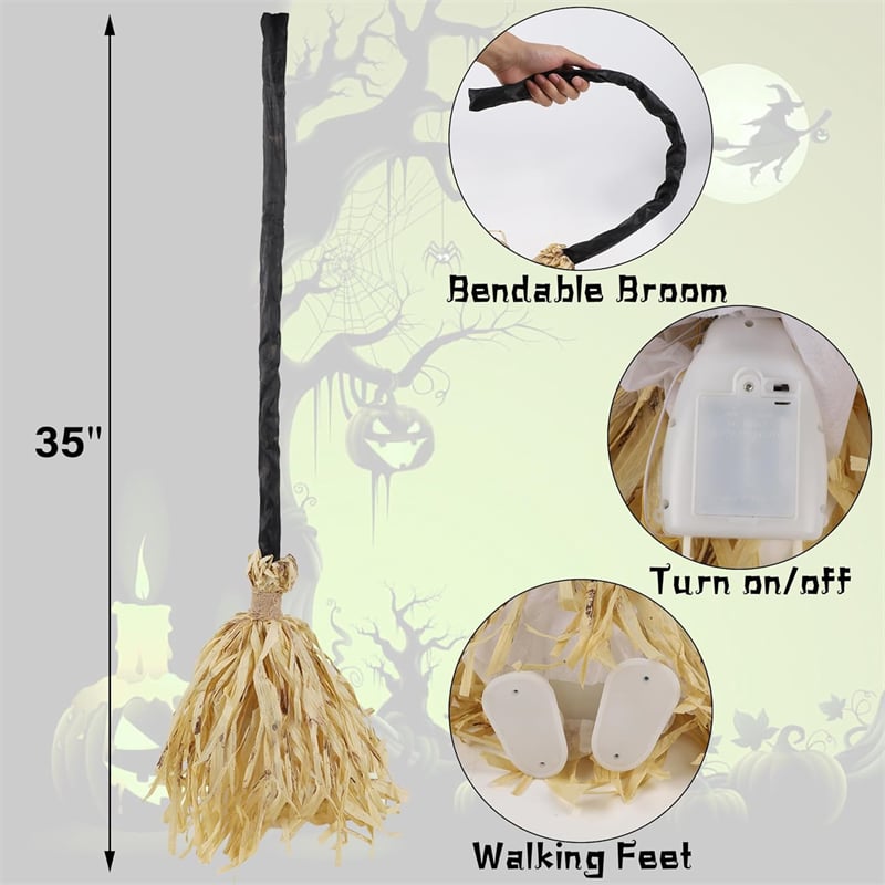 🎃🧹Floating Witch's Broom –Haunted Dancing Moving Broom(📦Buy 2 Free Shipping)
