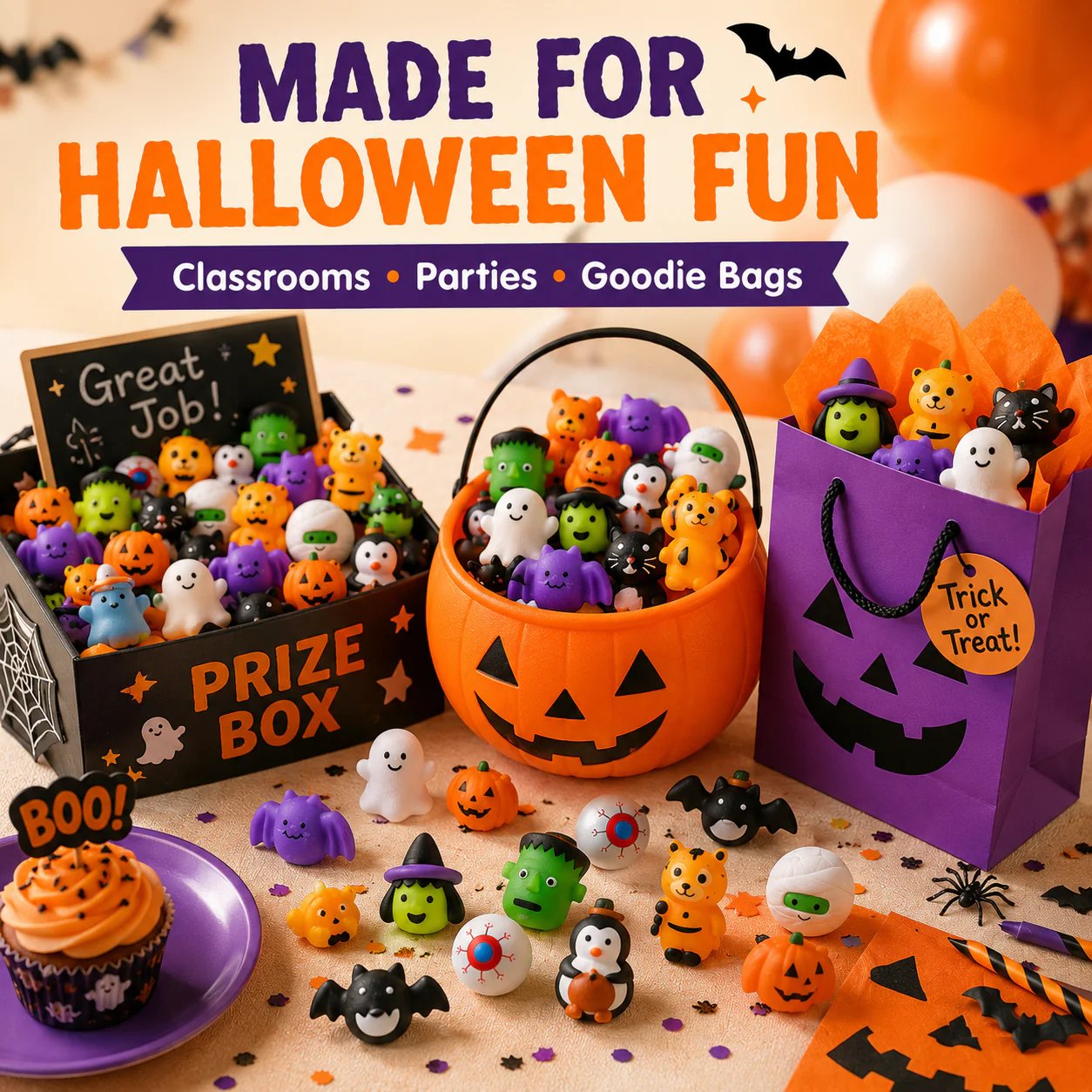 Last Day 50% OFF -🎃 30PCS Halloween Mochi Squishy Toys