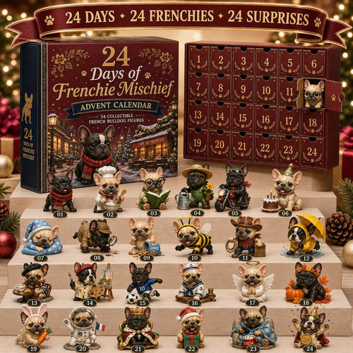 🐶 24-Day French Bulldog Christmas Advent Calendar | 24 Unique Collectible Frenchie Characters with Different Outfits, Personalities & Daily Holiday Surprises 🎄✨