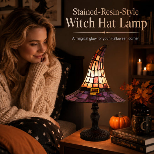 🧙‍♀️ Stained-Resin-Style Witch Hat Lamp