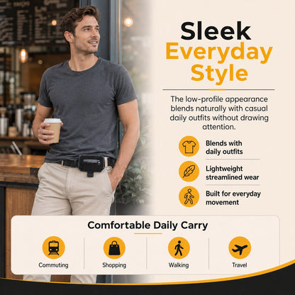 💼✨Slim Belt Wallet — Ultra-Slim Hidden Carry System for Everyday Essentials🛫