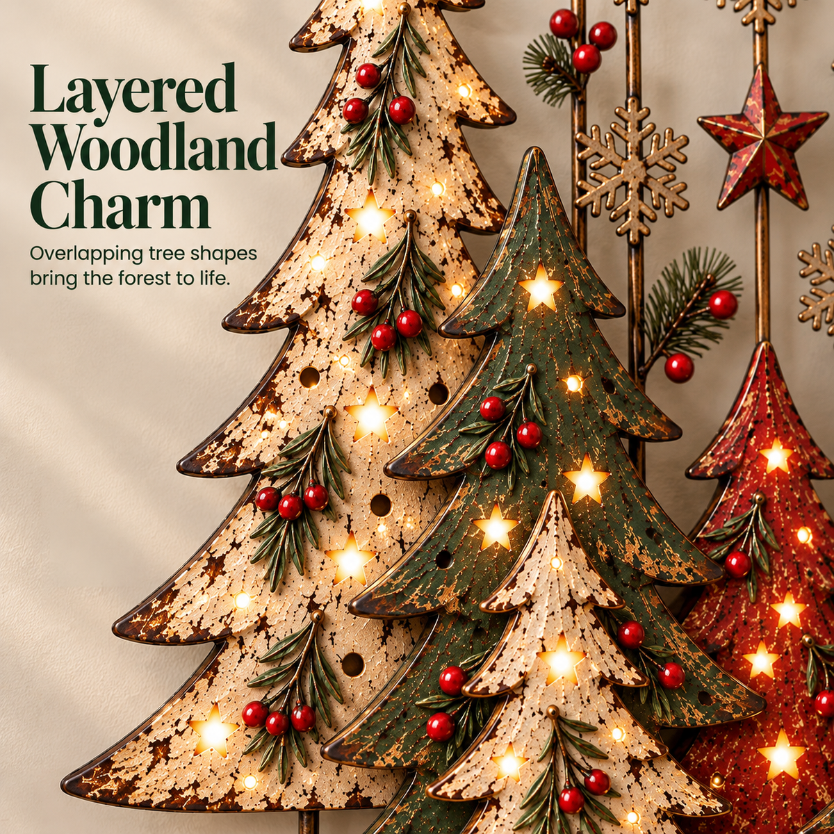 🔥Vintage Woodland Christmas Wall Decor