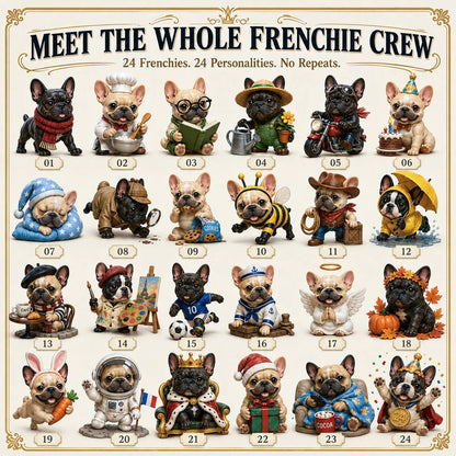 🐶 24-Day French Bulldog Christmas Advent Calendar | 24 Unique Collectible Frenchie Characters with Different Outfits, Personalities & Daily Holiday Surprises 🎄✨