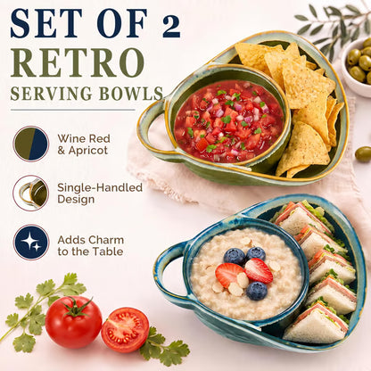 🥣 2-in-1 Anti-Soggy Cereal & Dip Bowl Set – Keep Crunchy & Creamy Separate