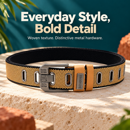 Trendy Men’s Canvas Belt with Pin Buckle