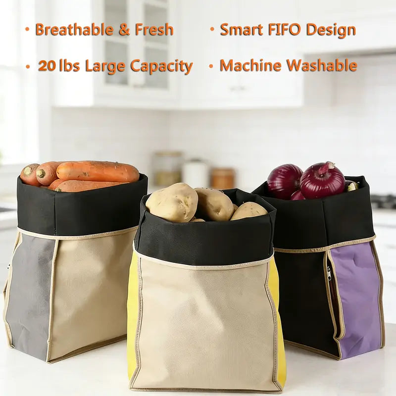 🔥Reusable Self Sealing Potato & Onion Storage Bags