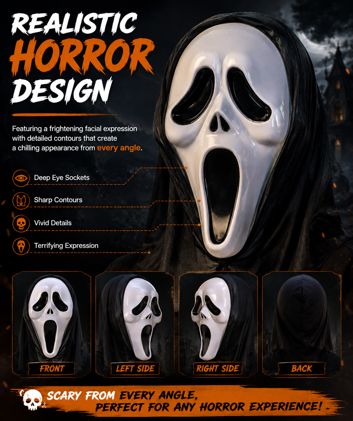 Halloween Skull Ghost Mask