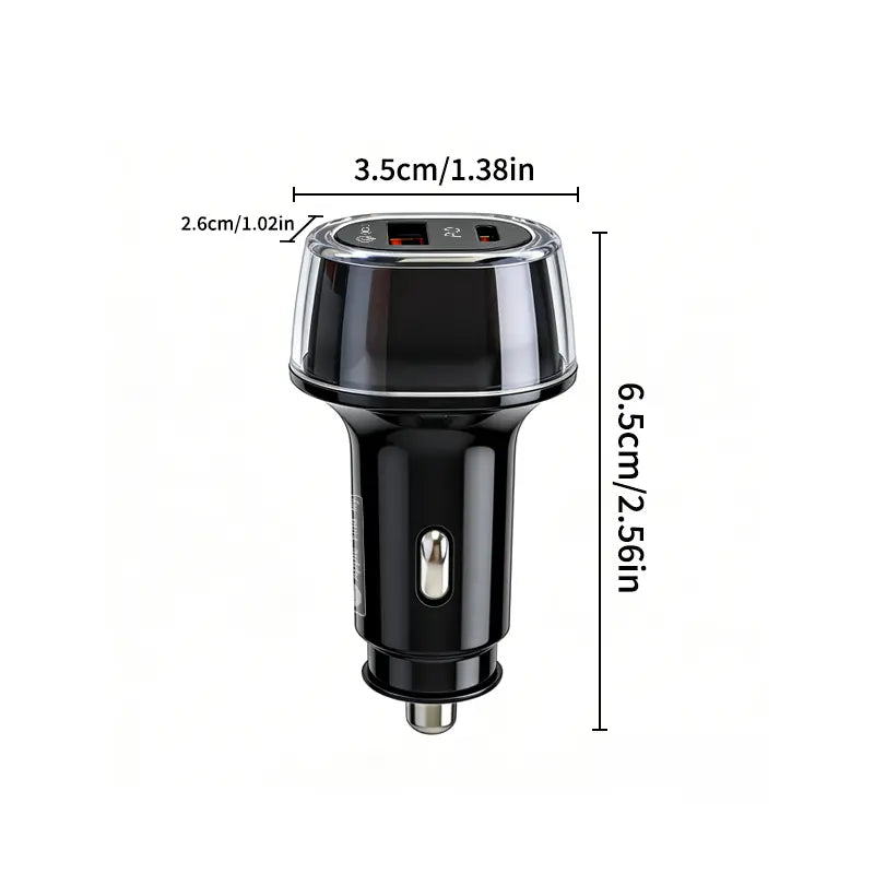 2-in-1 Compact Car Charger GPS Tracker Adapter