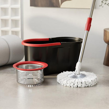 Spin Mop &amp; Bucket System with Detachable Scrub Brush