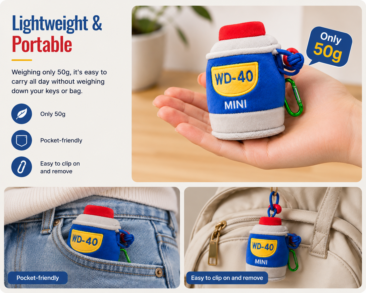 [Men's Perfume] WD40 Lubricating Oil Plush Pendant