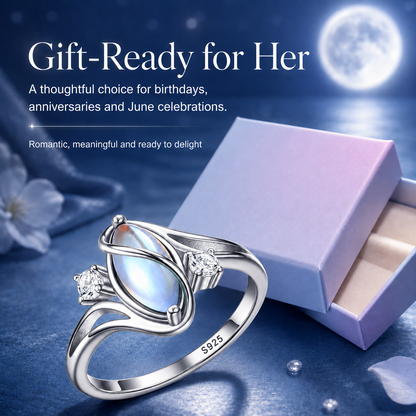 💍 Rainbow Moonstone Ring
