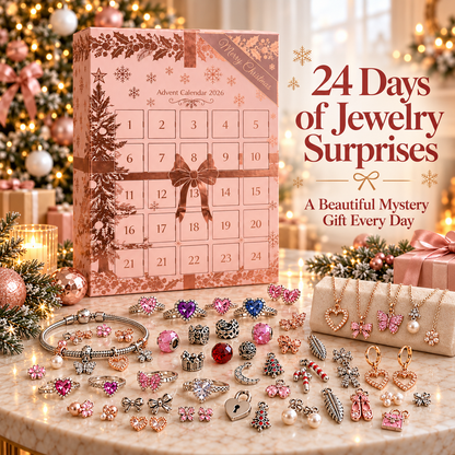 🎀 24-Day Jewelry Advent Calendar – Daily Mystery Charms & Holiday Surprises ✨🎄