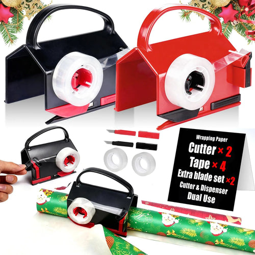 🎁 2-in-1 Wrapping Paper Cutter & Tape Dispenser