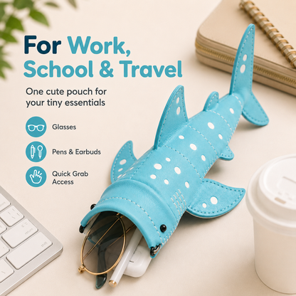 ✨Cute Shark Wide-Mouth Glasses Case