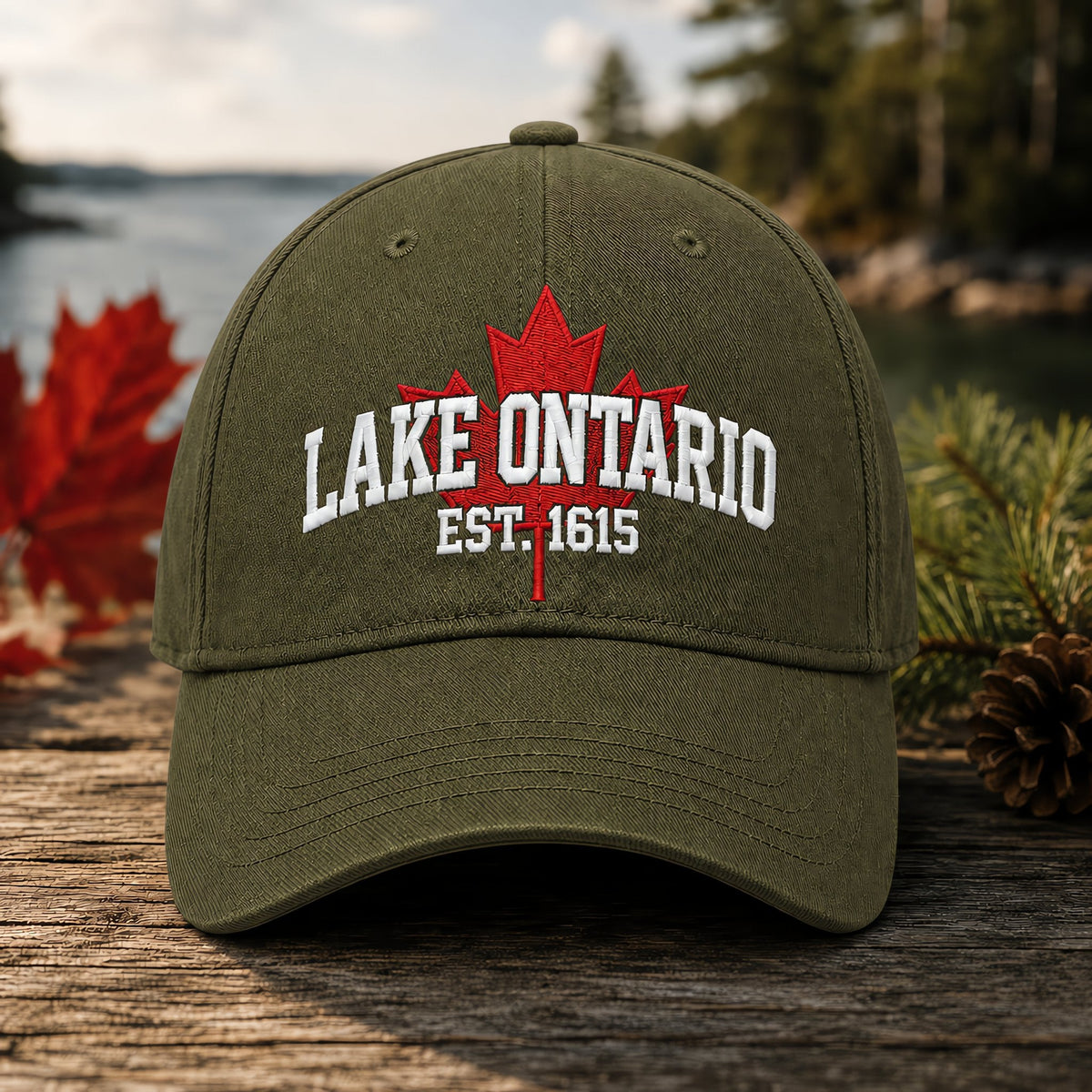 🔥LAST DAY 50% OFF -- 🍁Lake Ontario Forever – Heritage Embroidered Cap (🧢100% Cotton)