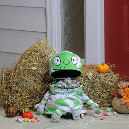 🧟 Interactive Singing Mummy Plush Kids Backpack | Halloween Trick-or-Treat Candy Bag