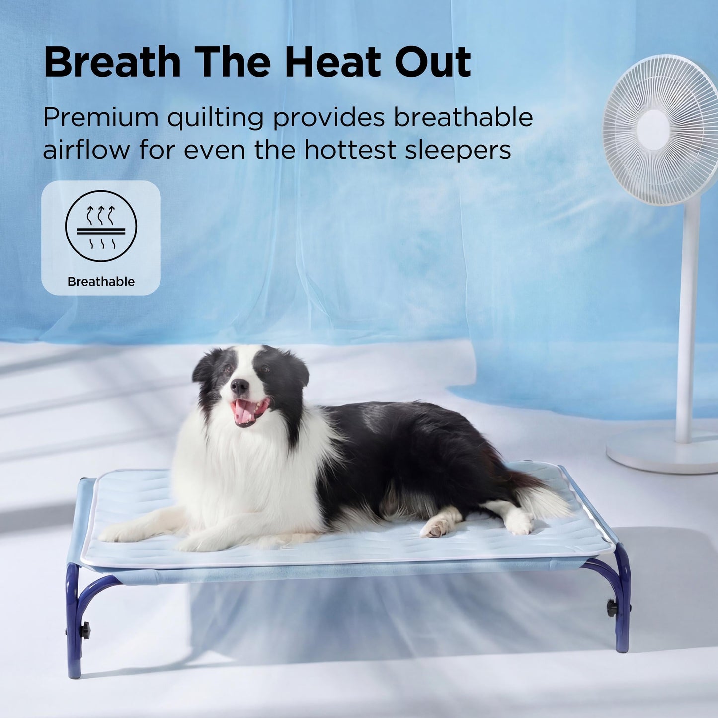 🔥🐶Washable Cooling Dog Mat, ❄️Non-Slip Summer Crate Bed for Large Dogs, No Gel & No Electric