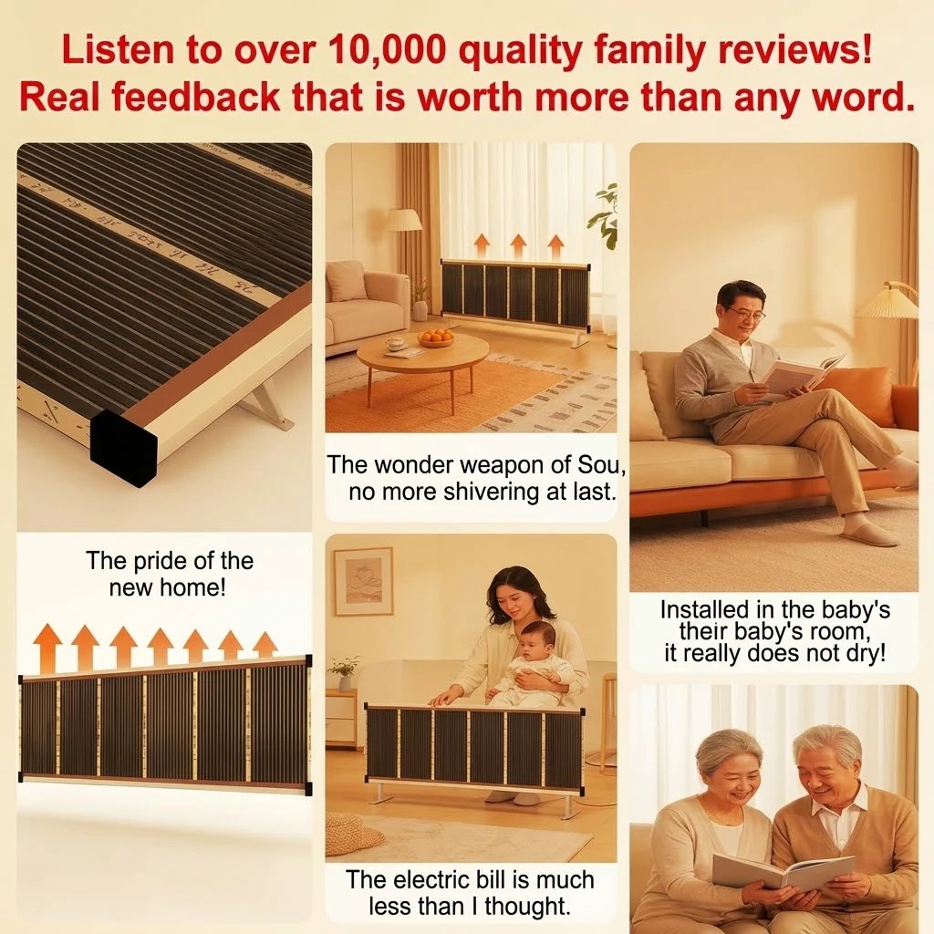 🔥Fast-heating 3-second wall heater made of graphene honeycomb structure with infrared ceramic—quiet and energy-efficient for indoor wall mounting