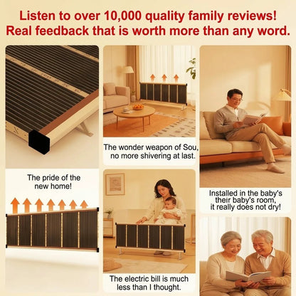 🔥Fast-heating 3-second wall heater made of graphene honeycomb structure with infrared ceramic—quiet and energy-efficient for indoor wall mounting