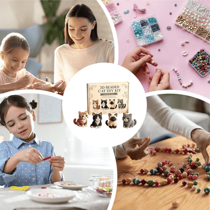 🐱 Create 4 Adorable Beaded Cats Yourself