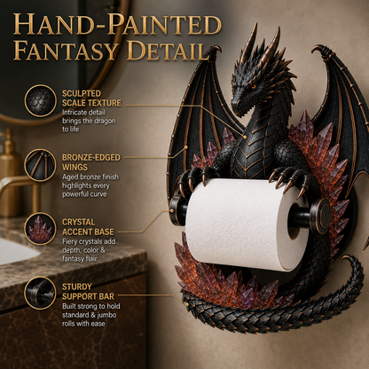 🔥LIMITED-TIME 50% OFF! ✨Crystal Dragon Toilet Paper Holder
