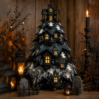 🔥Last Day 40% OFF - 🎃 DIY Halloween Quilted Fabric Tree Kit
