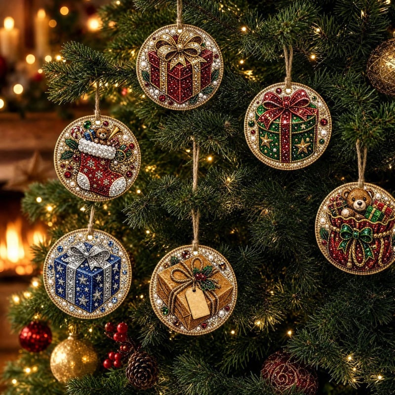 🎄Christmas DIY Diamond Painting Ornaments Kit (6 PCS)🎅