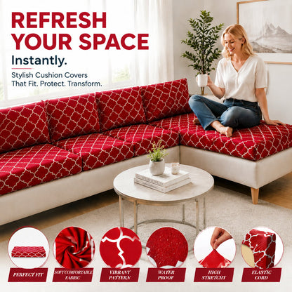 🛋️ Waterproof Outdoor Patio Sofa Cushion Covers 🔥