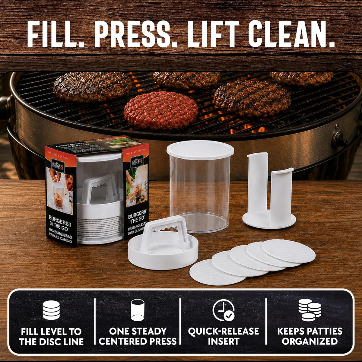 Hamburger Press Patty Maker - 12-Piece Set