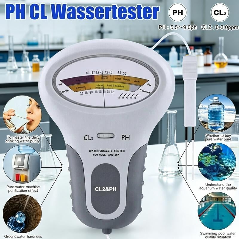 🔬💧 PH and chlorine tester for swimming pools – 50% off! Accurate measurement of pH and chlorine levels in your swimming pool – simple, quick and reliable. 🔥🏊