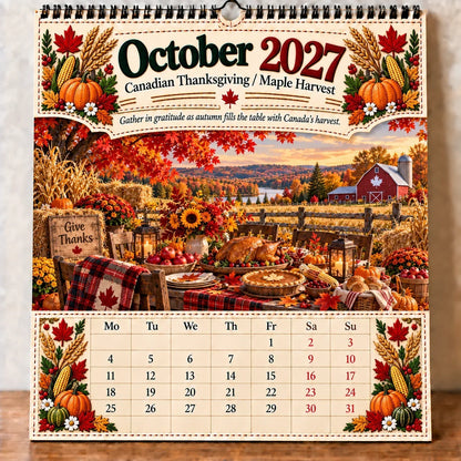 🔥LAST DAY 50% OFF 🔥🇨🇦🍁 2027 Canada 160th Anniversary Wall Calendar 🍁🇨🇦