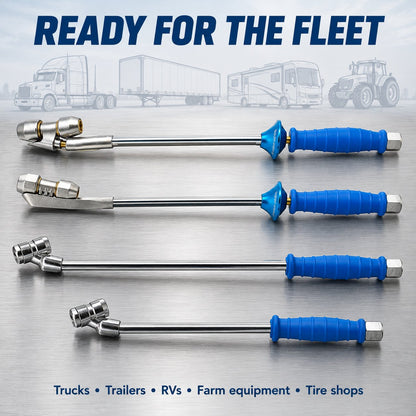 🚛 Assorted Tire Inflation Extension Rod Set, Roadside & Garage Dual Wheel Repair Helper🔨