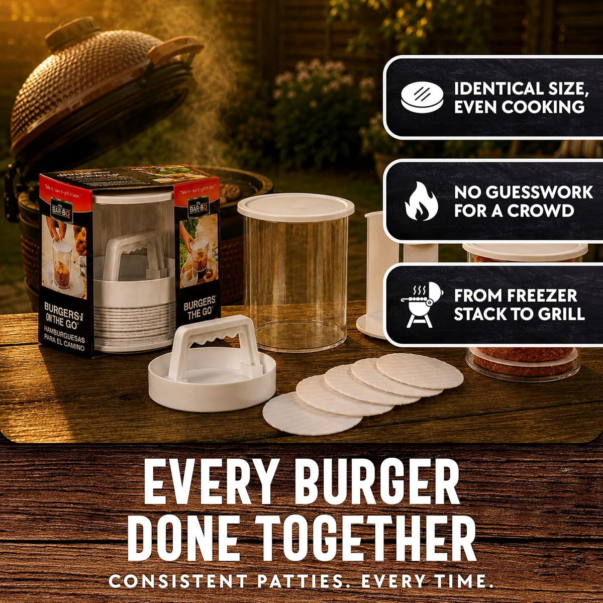 Hamburger Press Patty Maker - 12-Piece Set