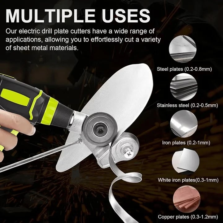 🔥🛠️ Sheet Metal Cutter Drill Attachment ⚡✂️ | Easy Metal Cutting Tool 🔩💪 for DIY, Roofing, Home Repairs & Workshop Projects 🚀