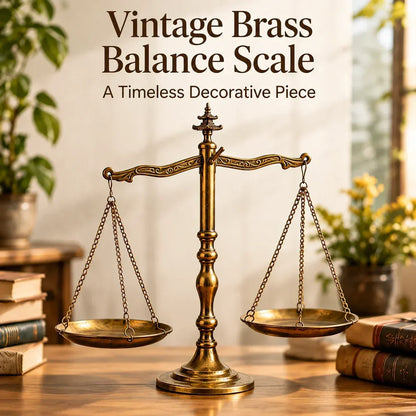 ⚖✨Vintage Brass Balance Scale — Decorative Tabletop Scale for Shelf, Mantel & Desk(📦Buy 2 Free Shipping)