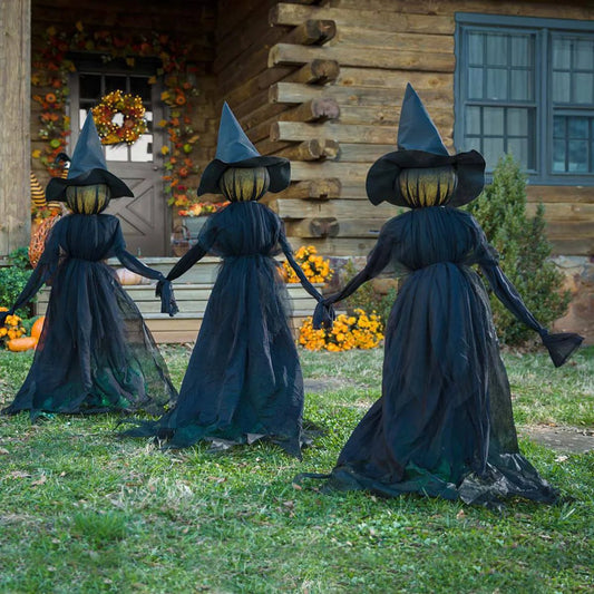 🎃HOT SALE ❤️‍🔥🧙‍♀️Lighted Halloween Witch Stake For Halloween Decoration🎃
