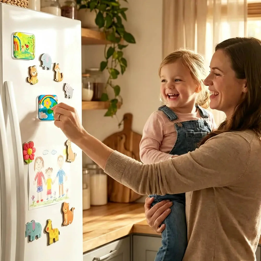 Acrylic DIY Square Fridge Magnets - Photo Frames for Crafts, Kitchen, Home Decor Use