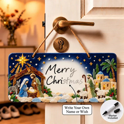 ⏳ Last Day 46% OFF – 🎄 Beginner-Friendly DIY Sea Glass Christmas Hanging Sign Kit | 8 Festive Designs with Handwritten Personalization ✍️