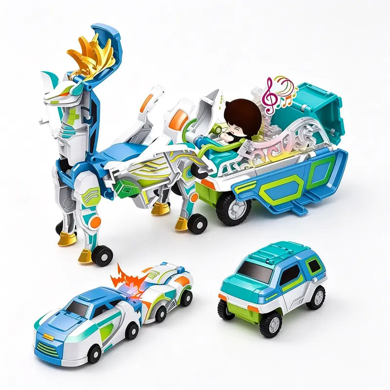 🎄 Christmas Magic! 🚗 Transforming Car Toys | Dino, Dragon & Reindeer 🦖🦌