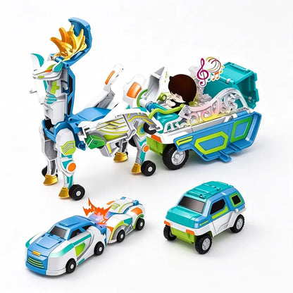 🎄 Christmas Magic! 🚗 Transforming Car Toys | Dino, Dragon & Reindeer 🦖🦌