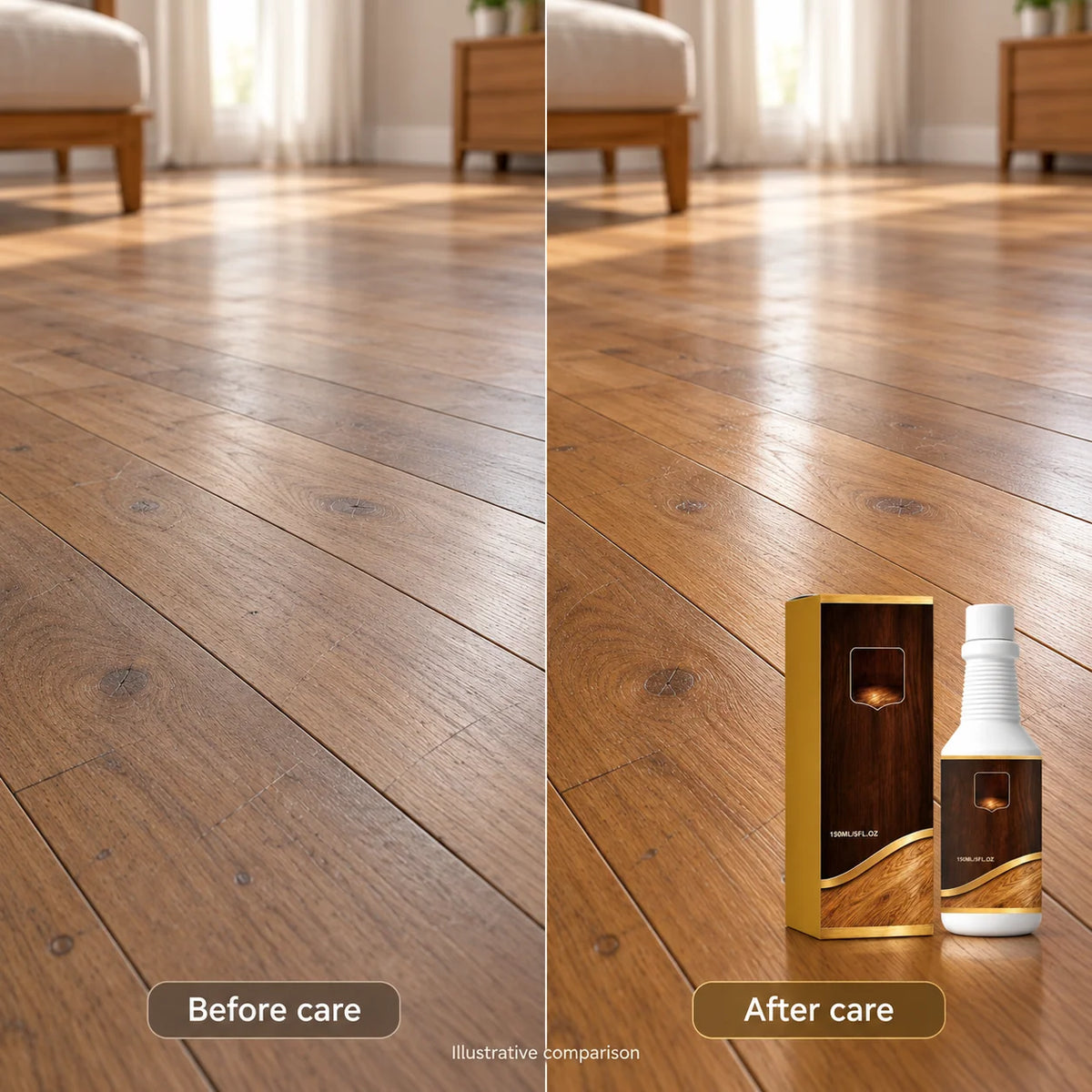 ⏰ Limited-time 50% off — Professional Wood Floor Scratch Repair Floor Polish Restorer