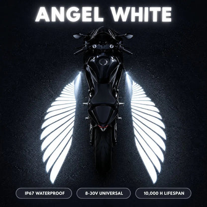 🔥 LAST DAY 50% OFF 🏍️ IP67 Waterproof & Dustproof Angel Wing Motorcycle LED Projector Lights (1 Pair)