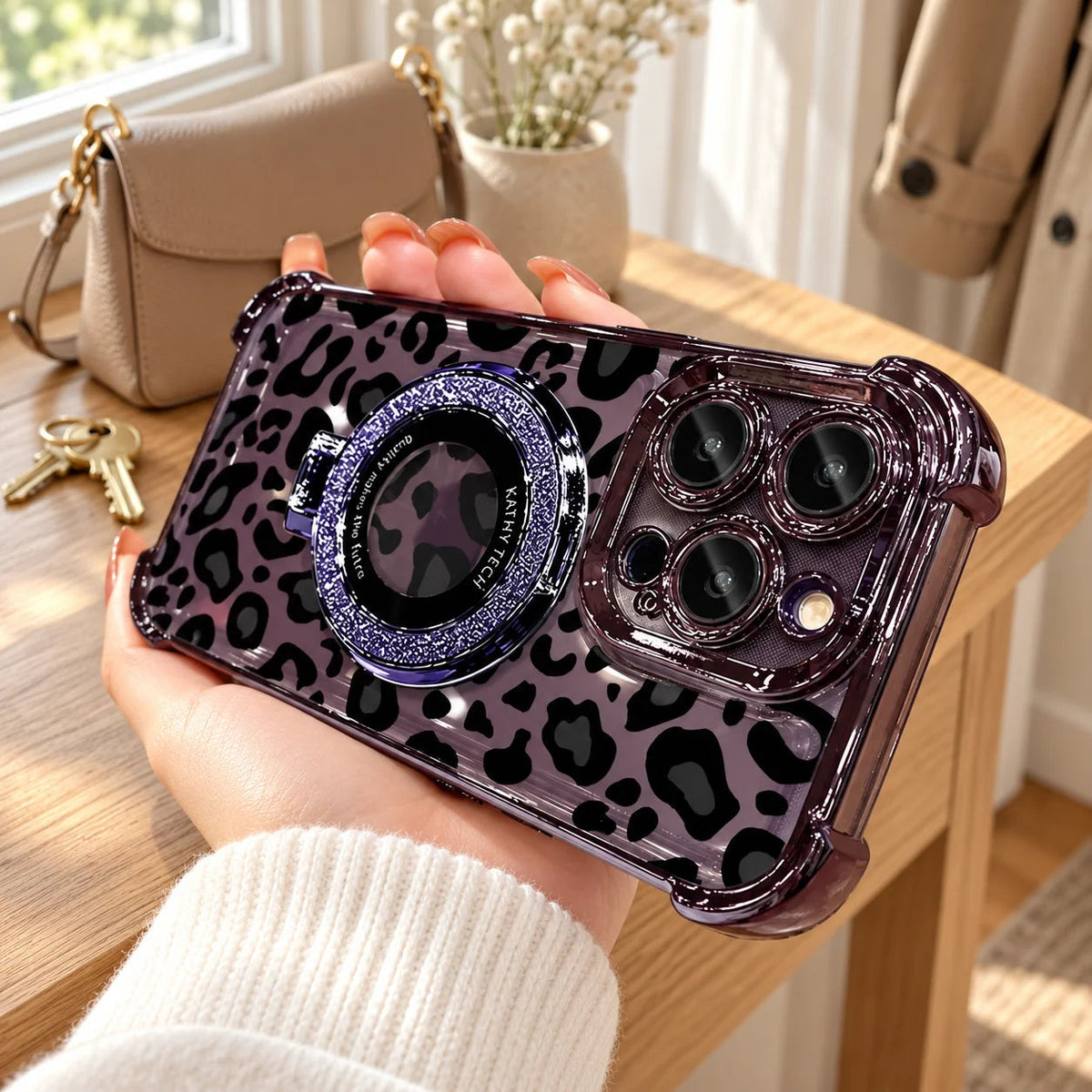 Sexy Leopard Print Transparent Soft Silicone Shockproof Case for iPhone 18 Pro Max